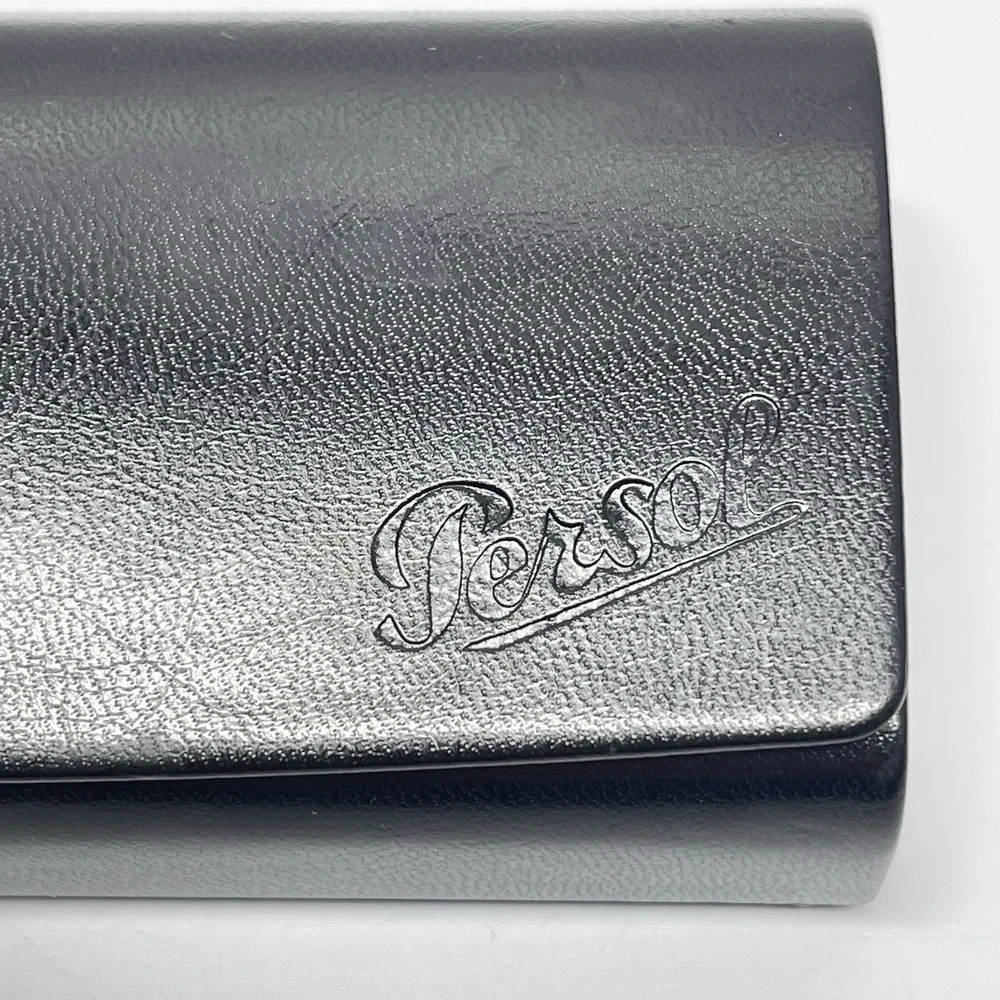 Persol Eyeglasses Sunglasses Faux‎ Leather Black Protective Hard Case Box